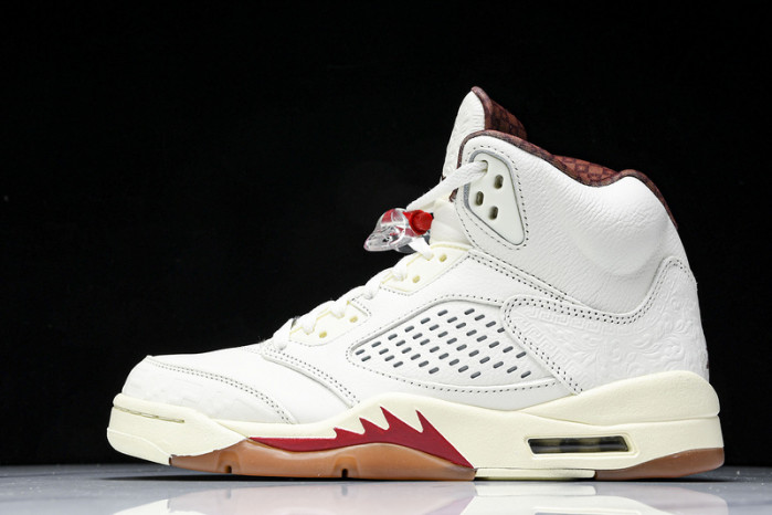 Air Jordan 5 "El Grito" Sail and Dark Pony HF8833-100