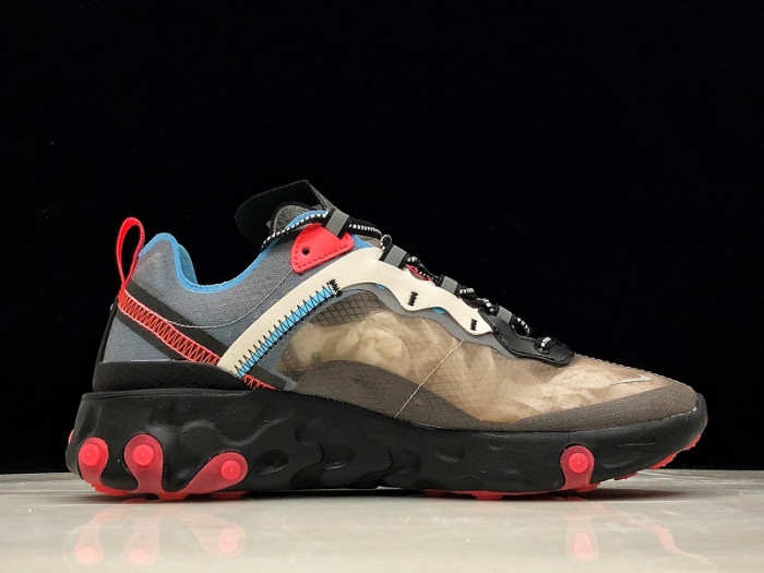 nike react element 87 blue chill solar red aq1090-006