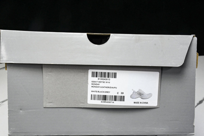 B*al*enciaga Monday Sneaker White Grey BMS-002