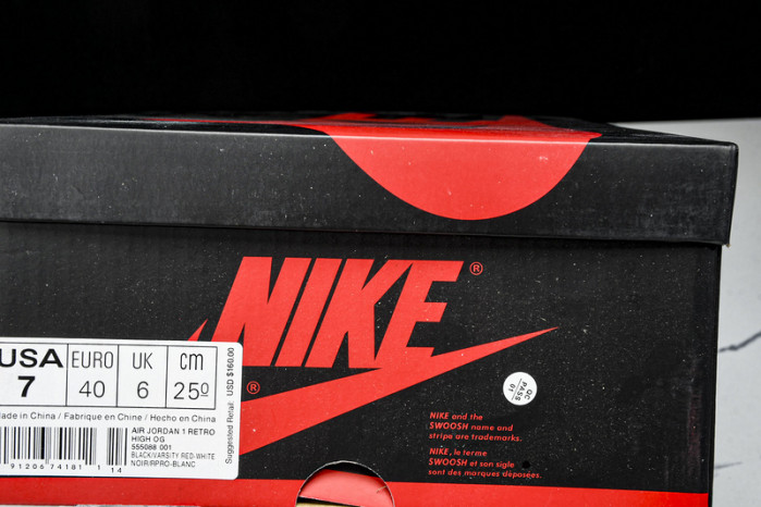 Jordan 1 Retro Bred "Banned" 555088-001