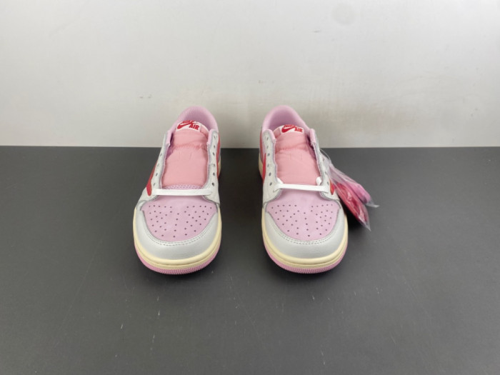 Travis Scott × AJ1 Low "Shy Pink" IQ7604-101